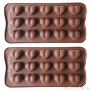 AxeSickle 2pcs Silicone heart shaped chocolate mold Candy mold Pudding mold DIY heart shaped cake decoration. - B01GARKMSQ